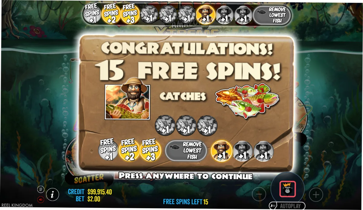 Big Bass Amazon Xtreme Free Spins round