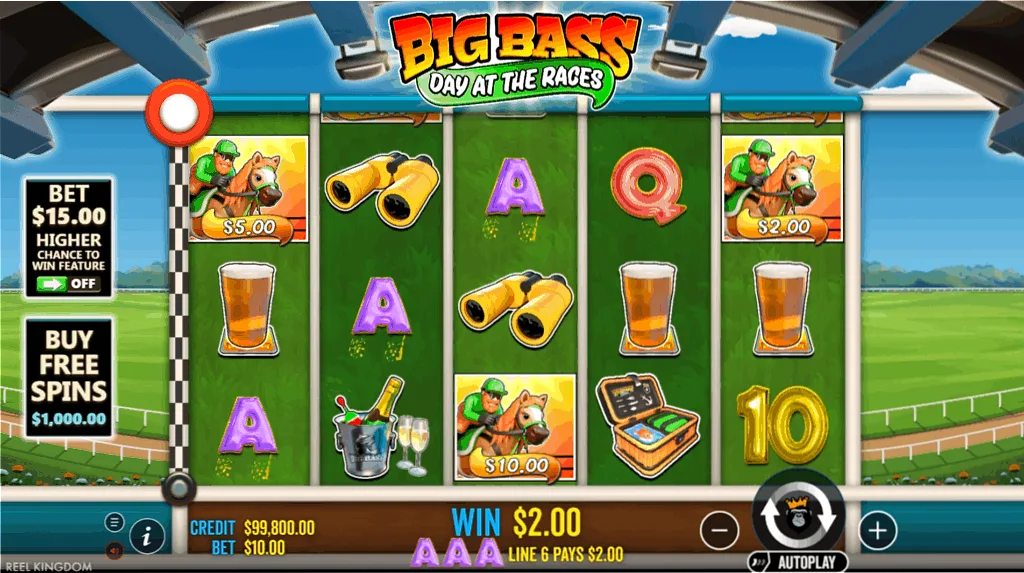 Big Bass Day at the Races base game