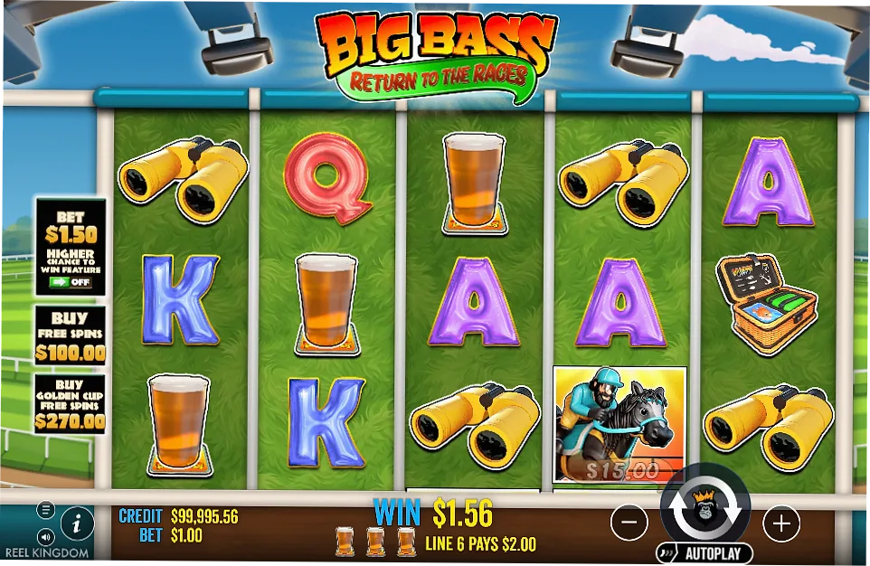 Big Bass Return to the Races bonus feature