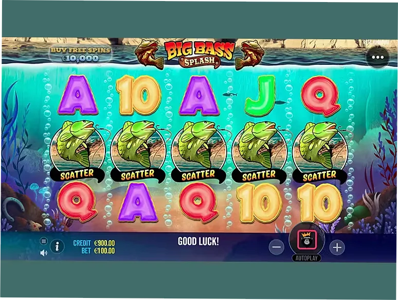 Big Bass Splash Hook near-miss mechanic with Scatter symbols