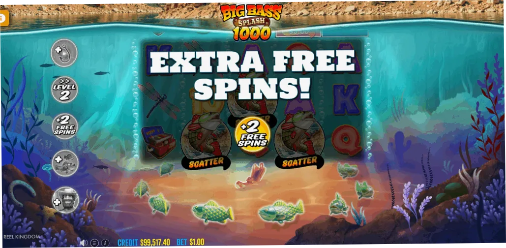 Big Bass Splash 1000 modifiers awarded at the start of free spins