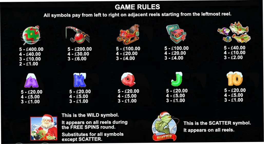 Christmas Big Bass Bonanza festive symbols